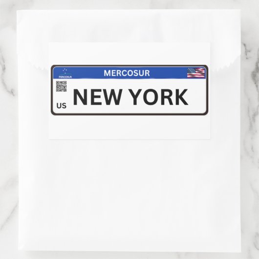 New York Mercosur 長方形シール (バッグ)