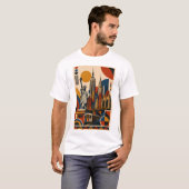 New-York Modern – Geometric Art T-Shirt Tシャツ (正面フル)