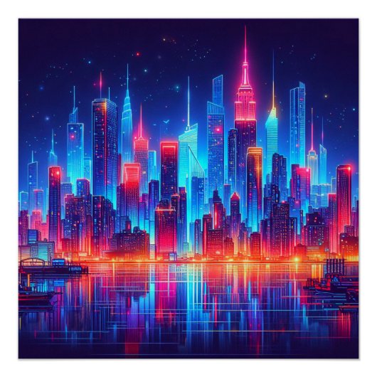 New York Neon Lights ポスター (正面)