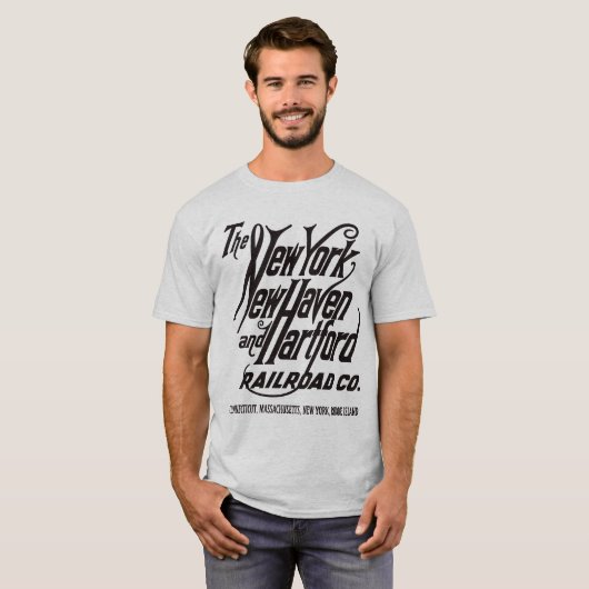 New York, New Haven and Hartford Railroad_BLK Tシャツ (正面フル)