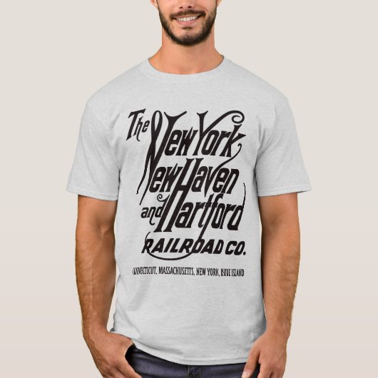 New York, New Haven and Hartford Railroad_BLK Tシャツ (正面)