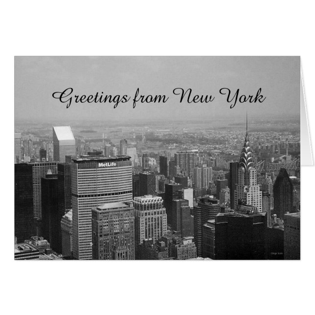 New York, New York Black and Whiteからの挨拶 (正面横)