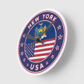 New York, New York sticker, phone case, bag ラウンド壁時計 (傾斜)