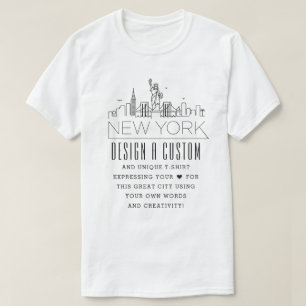 New York、New York Themedのカスタムを作成 Tシャツ