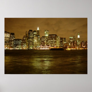 New York Night Poster/Print ポスター