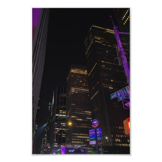 New York Nights – Illuminated Skyline Photography  フォトプリント (正面)