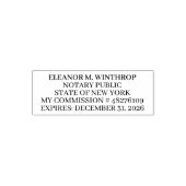 New York Notary Public セルフインキングスタンプ (デザイン)