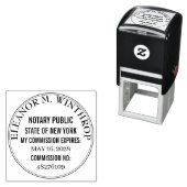 New York Notary Public Round  セルフインキングスタンプ (インサイチュ)
