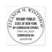 New York Notary Public Round  セルフインキングスタンプ (デザイン)
