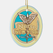 New York Nurse Caduceus  セラミックオーナメント (右)