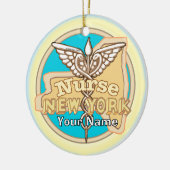 New York Nurse Caduceus  セラミックオーナメント (左)