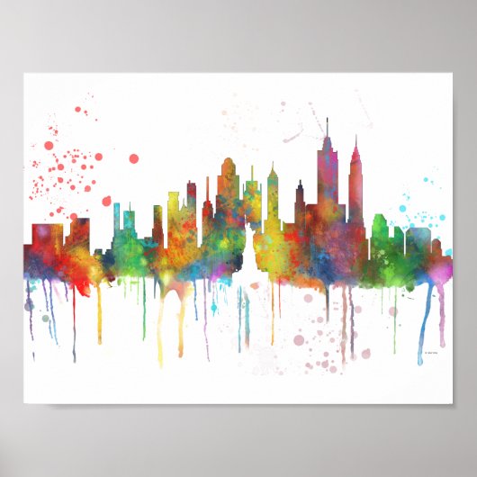 NEW YORK, NY SKYLINE – ポスター (正面)