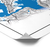 New York NY USA United States Travel City Map ポスター (角)