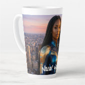 NEW YORK - NYC - カフェラテマグ (左アングル)