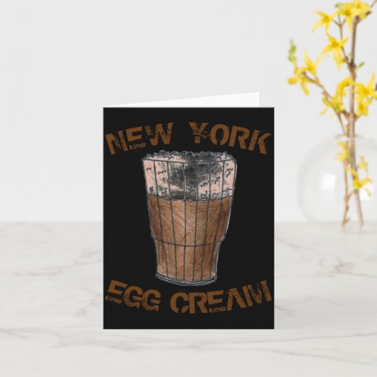 New York Nyc Clic Egg Cream Soda Fountain _1 カード (黄色い花)