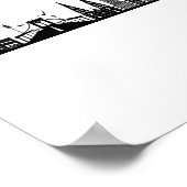 NEW YORK NYC Manhatten USAシティスカイラインシルエット ポスター (角)