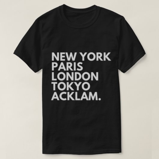 New York Paris London Tokyo Middlesbrough Boro Tシャツ (デザイン正面)