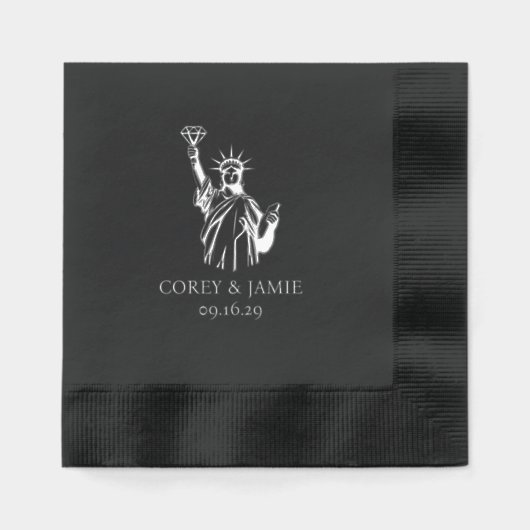 New York Passport 箔ナプキン (正面)