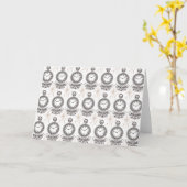 New York Pocket Watch Greeting Card カード (黄色い花)