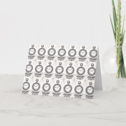 New York Pocket Watch Greeting Card カード (正面)