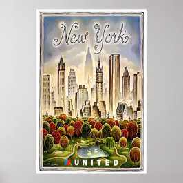 New York Poster Central Park Print United Art ポスター