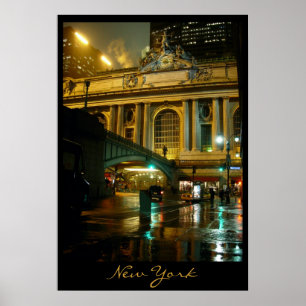 New York Poster Cityscape New York Night Print ポスター