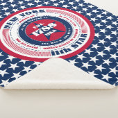 New York Red White Blue Patriotic シェルパブランケット (3/4)