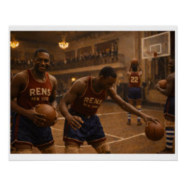 New York Rens Basketball Team Warmup ポスター