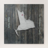 New York Rustic State Puzzle  ジグソーパズル (横)