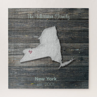 New York Rustic State Puzzle ジグソーパズル