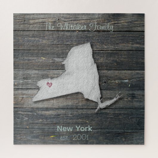 New York Rustic State Puzzle  ジグソーパズル (縦)