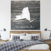 New York Rustic Stretched Canvas Print キャンバスプリント (インサイチュ (寝室))