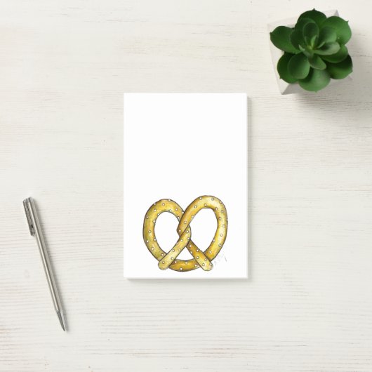New York Salty Soft Pretzel Post It Notes ポストイット (オフィス)