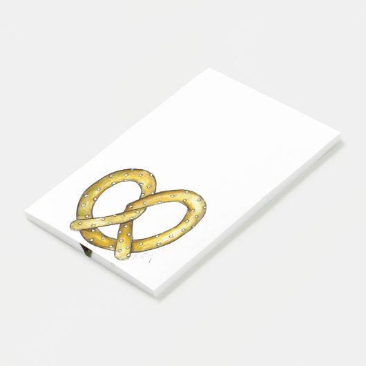 New York Salty Soft Pretzel Post It Notes ポストイット (アングル)