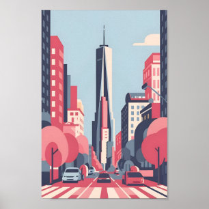 New York Scape 4Kベクトルセーレン ポスター