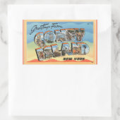New York, Sheet of 4 Coney Island stickers 長方形シール (バッグ)