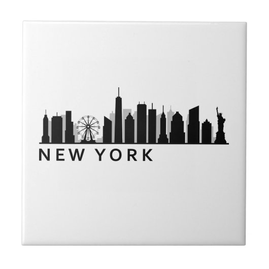 New York Skyline タイル (正面)