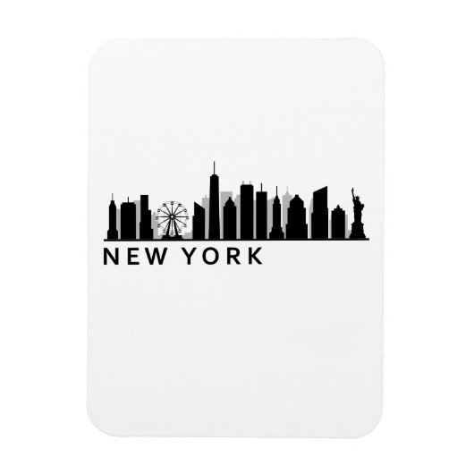 New York Skyline マグネット (縦)