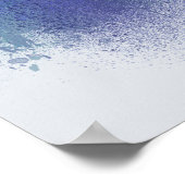 New York Skyline – 水色ブルー ポスター (角)