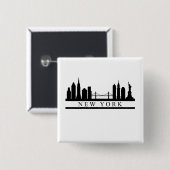 New York Skyline 缶バッジ (正面&裏面)