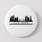 New York Skyline 缶バッジ (正面)