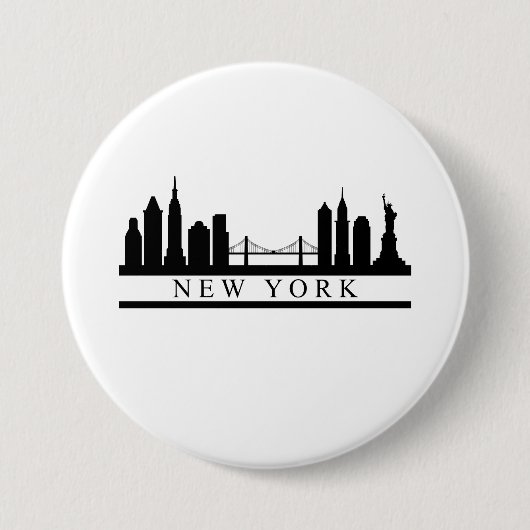 New York Skyline 缶バッジ (正面)