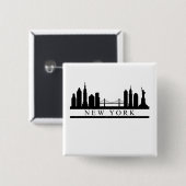 New York Skyline 缶バッジ (正面&裏面)