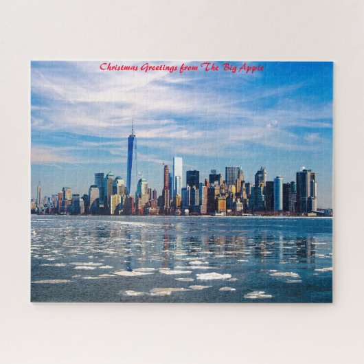 New York Skyline.Christmas Greetings ジグソーパズル (横)