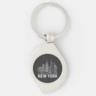 New York Skyline Keychain – Iconic City Landmark  キーホルダー