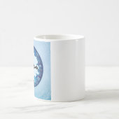 new york skyline of skyscrapers in round cup mug コーヒーマグカップ (中央)