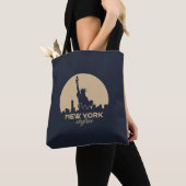 New York Skyline Statue of Liberty Minimalist トートバッグ (クローズアップ)
