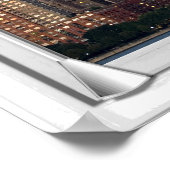 New York Skyline Viewブラインド付きフェイクウィンドウ ポスター (角)