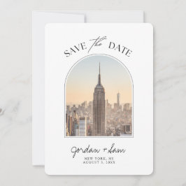 New York Skyline Wedding Save the Date 招待状