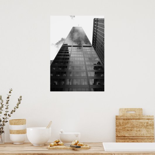 New-York Skyscraper Reflection - Art Print ポスター (キッチン)